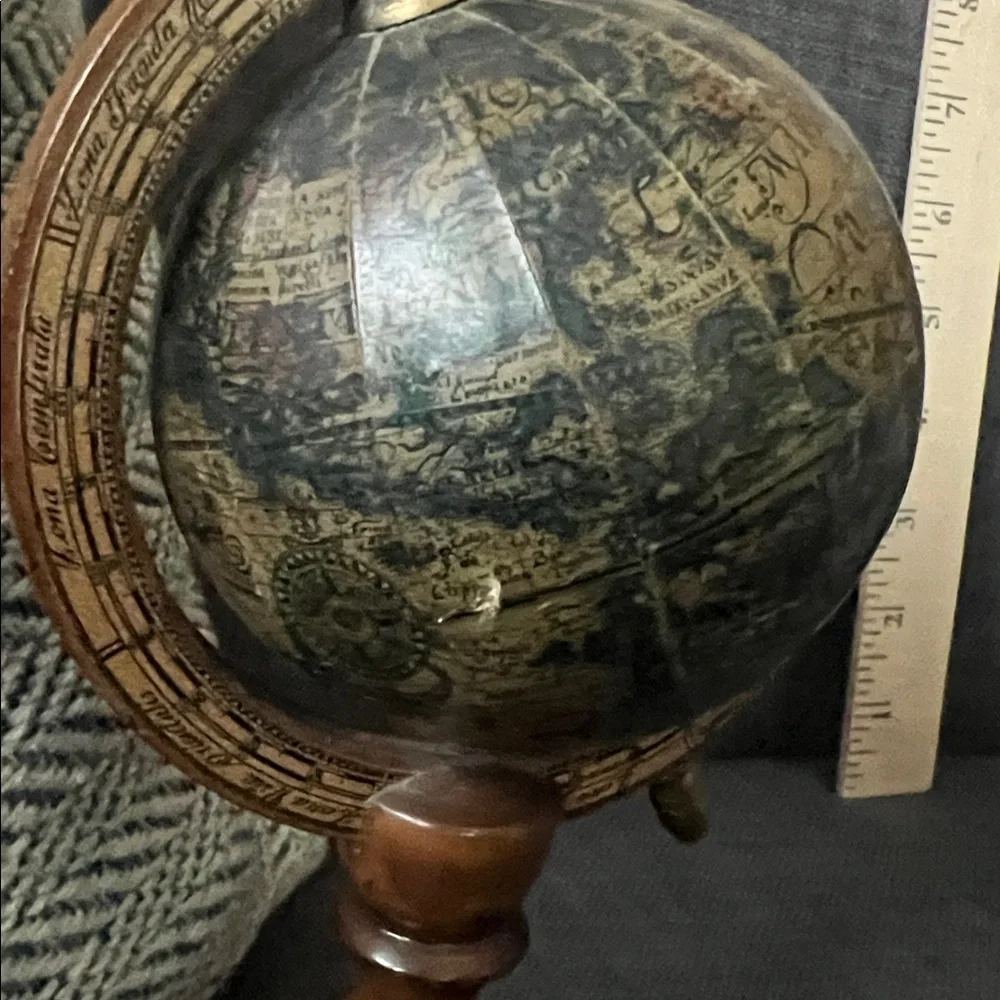 Vintage Mid century Brown and Black Globe made in Italy Mercurio D’Oro